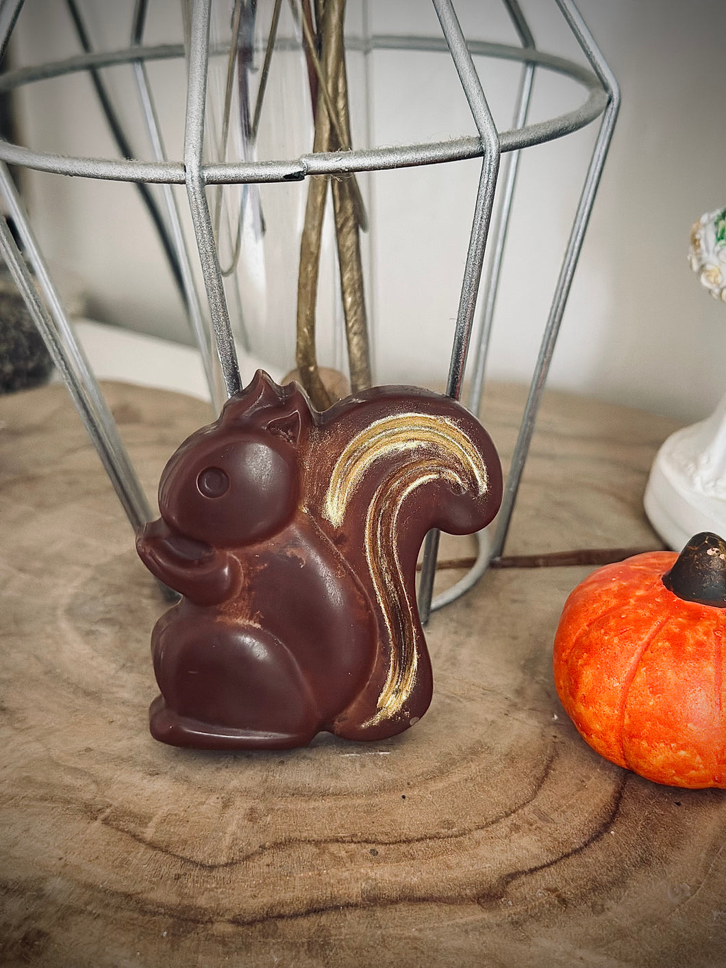 Fondant Écureuil marron et doré / Parfums au choix